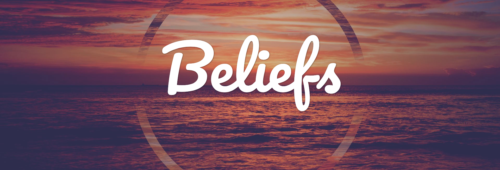 Glory of God Ocean Sunset Website Banner